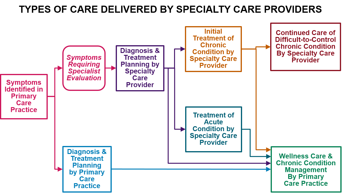 Types of Care Delivered by Specialty Providers